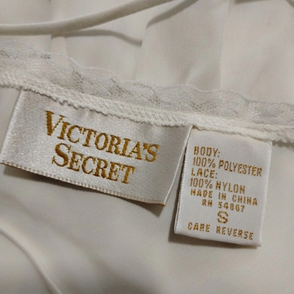 Vintage Victoria's Secret Gold Label Cream Romper Lace Trim Women's Size S - Picture 4 of 5